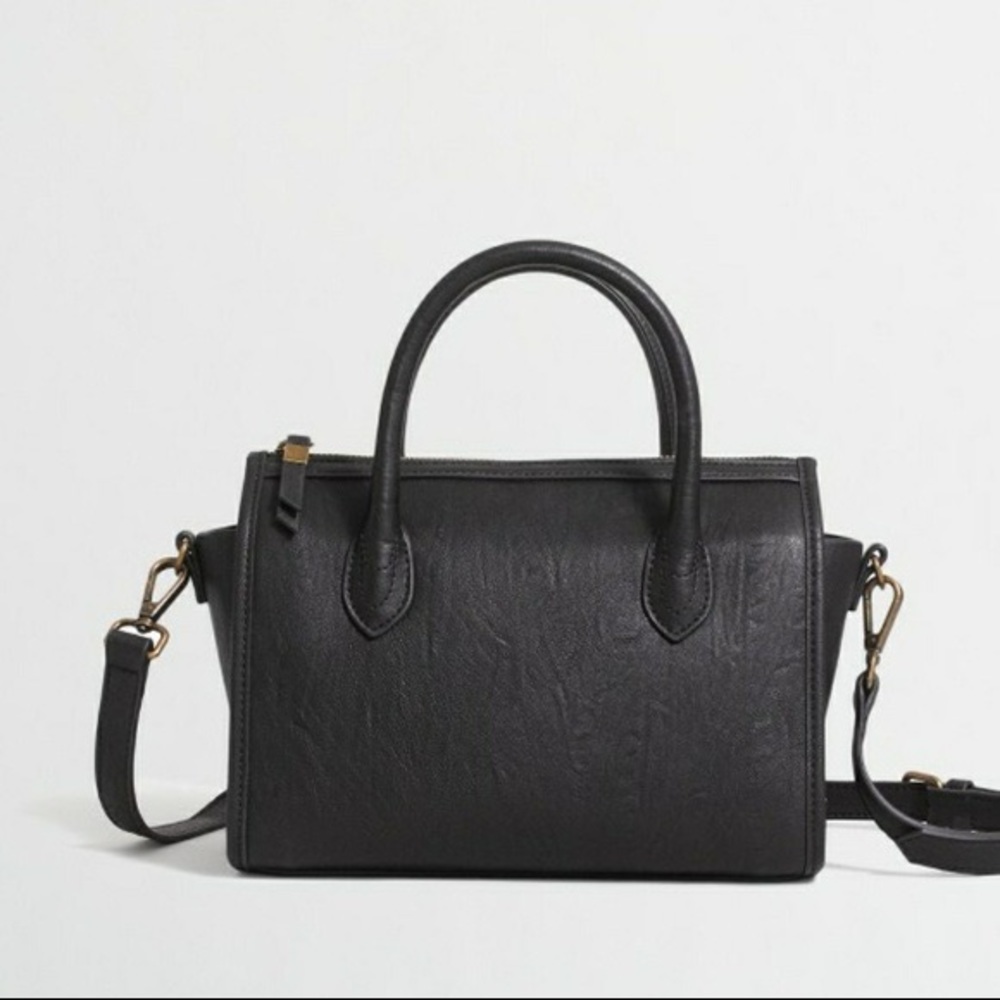 J. Crew Black Mini Crossbody Satchel